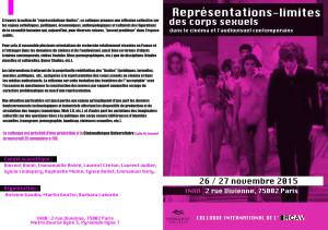 IRCAV Novembre 2015 Affiche du colloque